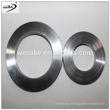 Weiske Structured metal ss Joint à anneau ovale plat
